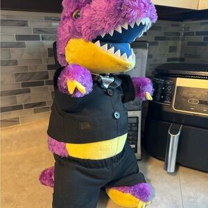 Build A Bear Purple T Rex Dinosaur Stuffed Plush Toy Dino 16" Retired With Suit!
